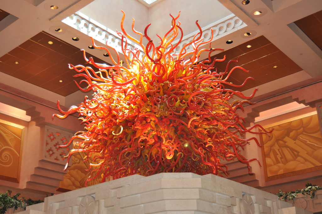 Sculpture at entrance of Atlantis Casino